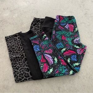 Girls Animal Print Leggings Bundle - Size L (12/14)